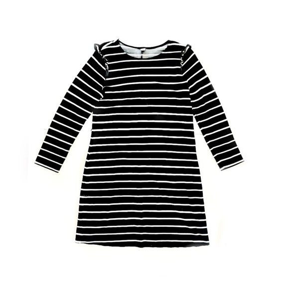 Old navy long sleeve striped ruffle shift dress ❤️ - Picture 2 of 6